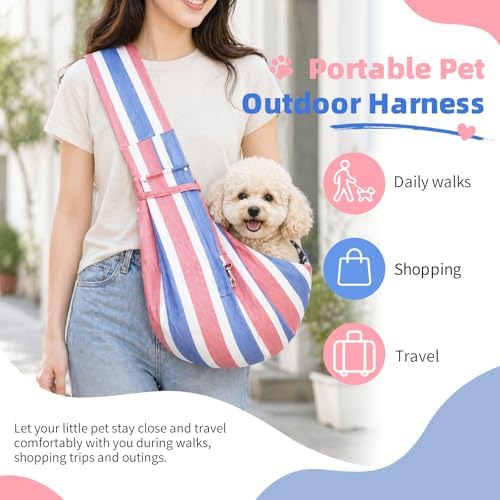 Small Pet Sling Carrier Breathable Texture - Image 2