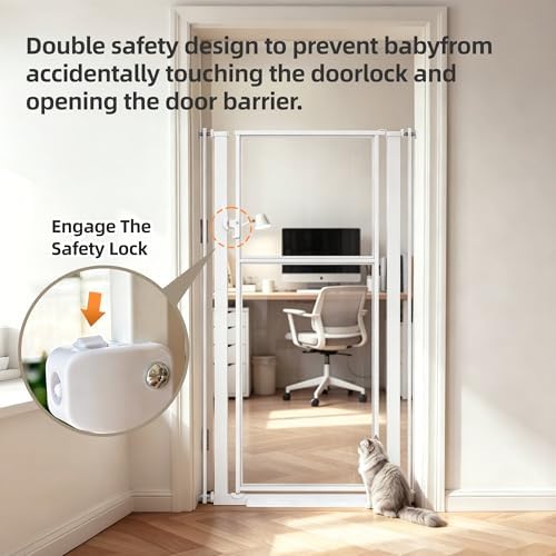 56" Extra Tall Clear Cat Gate, 37.4‑41.3" Wide Pet Gate - Image 5