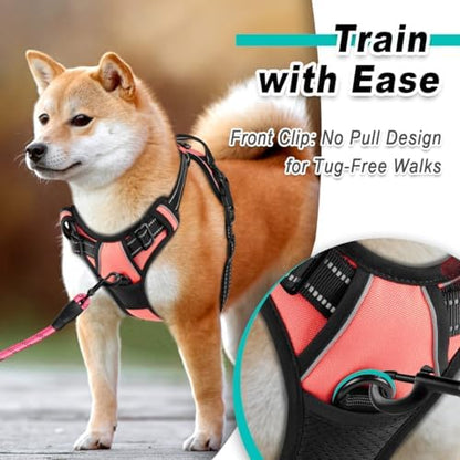 BARKBAY Dog Harness for Large Dog No Pull 2 Leash Clips Dog Vest - Image 2