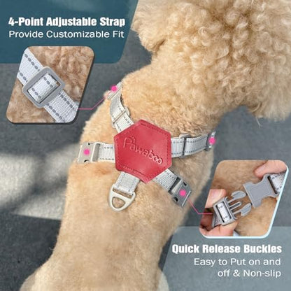 Pawaboo Small Dog Harness and Leash Set, Puppy Harness X-Frame Adjustable - Image 5