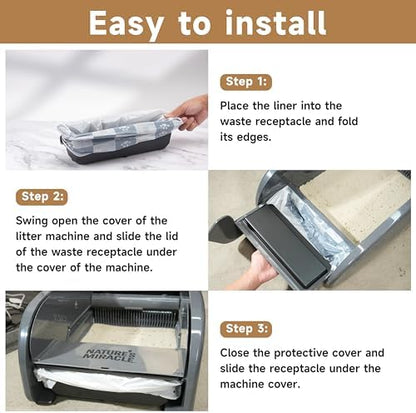 40 Litter Box Liners with a Permanent Waste Receptacle Compatible with Nature's - Image 6