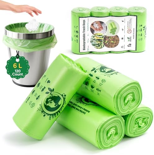 Small Trash Bags 1.2 Gallon, Compost Bin Liners by RedefiningHomeLiving