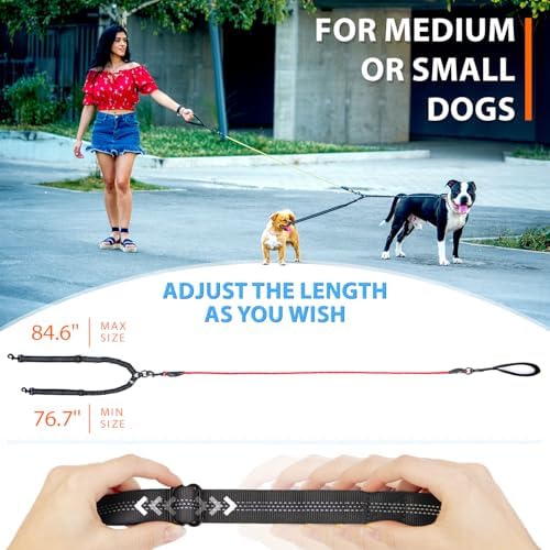 SparklyPets Double Dog Bungee Rope Leash - Image 4