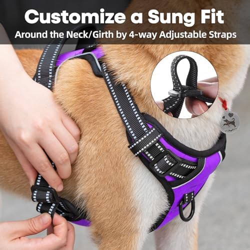 PoyPet No Pull Dog Harness Medium, Reflective Vest - Image 5