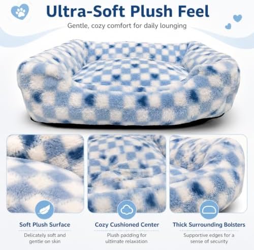 Washable Dog Bed for Small Dogs, Soft Plush Pet Bed - Image 5