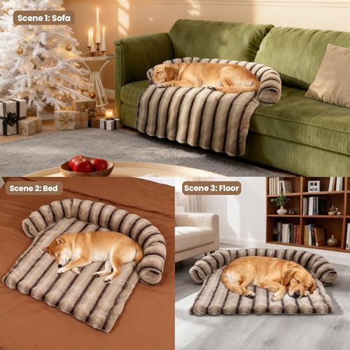 WATANIYA PET Medium Dog Couch Bed, Fluffy Washable Couch Protector - Image 3