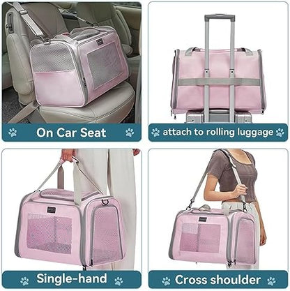 PETSFIT Cat Carrier for Large Cats, Dog Carriers for Small Dogs Under 25 Lbs - Image 2