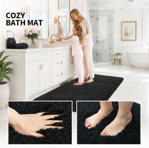 ILANGO Bathroom Rugs 48" × 24", Extra Soft Absorbent Microfiber Bath Rugs - Image 5