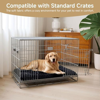 Exsnugy Washable Dog Bed Mat Large Size Fluffy Pet Crate Pad 42x28 XL - Image 3