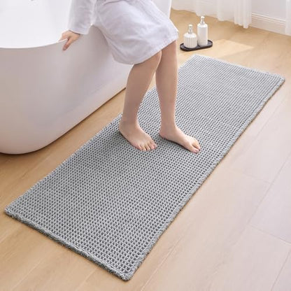ILANGO Upgraded Waffle Bath Rug 24x60, Super Absorbent Non Slip Bath Mat by ILANGO