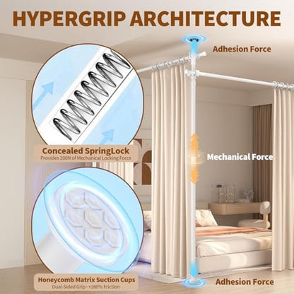Room Divider for Room Separation, 4-10ft 28-209inch Adjustable Temporary - Image 3