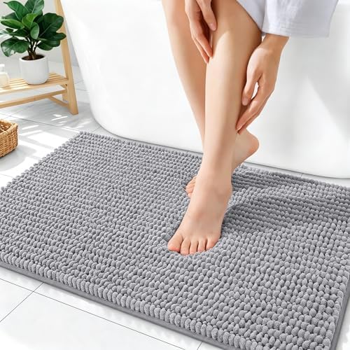 OLANLY Thick Chenille Bathroom Rugs 36x24, Soft Absorbent Bath Mat by OLANLY