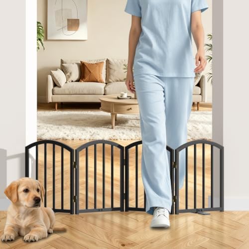 SNUOWU 16 Inch Full Metal Freestanding Short Dog Gate by SNUOWU