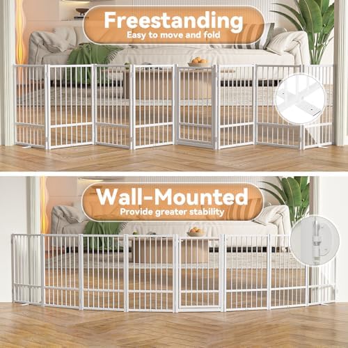 SNUOWU Full Metal Freestanding Dog Gate - Image 6