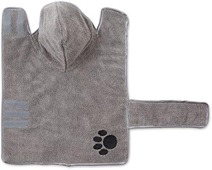 Bone Dry Pet Robe Collection, Embroidered Absorbent Microfiber Bath Robe - Image 3