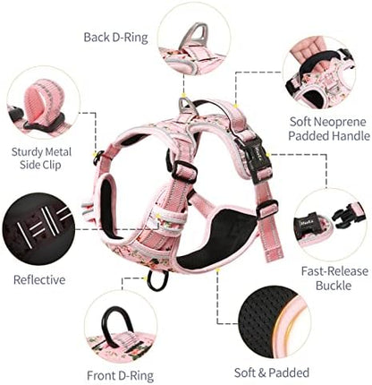 HEELE Dog Harness, No Pull Adjustable Padded Reflective Harness - Image 2