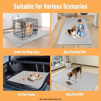 Silicone Dog Bed Mat 50"x 35" Crate Mat - Image 7