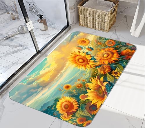 Memory Foam Bath Mat Flannel Absorbing Water Floor Carpet 29x17 in - Image 7