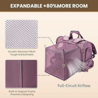 Lollimeow Expandable Large Cat Carrier Backpack, Supports up to 14 lbs - Image 3