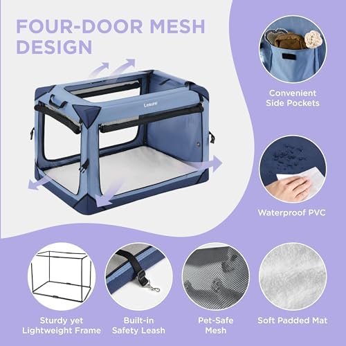 Lesure Portable Soft Collapsible Dog Crate - Image 3