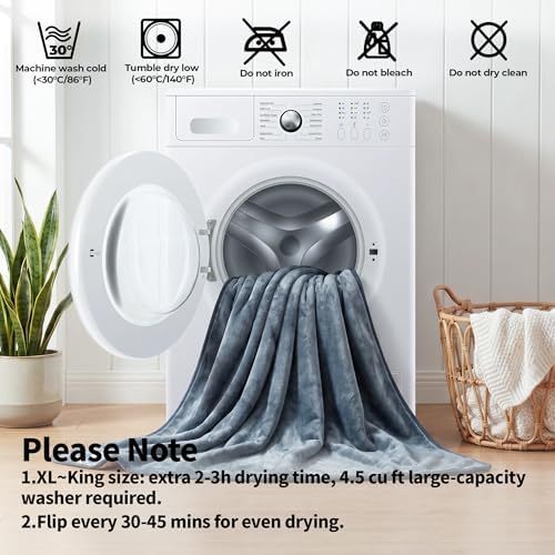 Sunheir Waterproof Blanket for Bed, Reversible Soft Flannel Twin Bed Blanket - Image 5