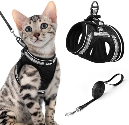 rabbitgoo Cat Harness and Leash Set, Step-in Soft Vest by rabbitgoo