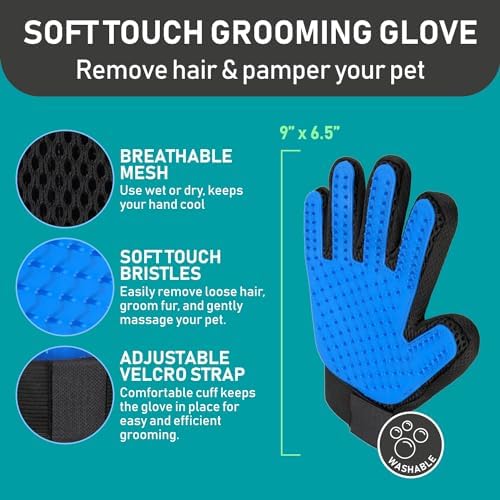 Maxpower Planet Pet Grooming Brush and 2X Grooming Gloves Combo - Image 3