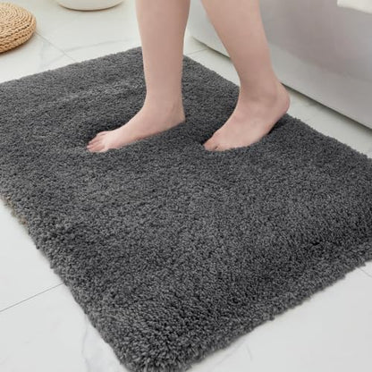 ILANGO Bathroom Rugs 24" × 17", Extra Soft Absorbent Microfiber Bath Rugs by ILANGO