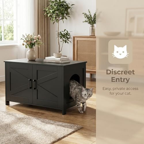 Homhedy 31.5" L Cat Litter Box Enclosure - Image 5