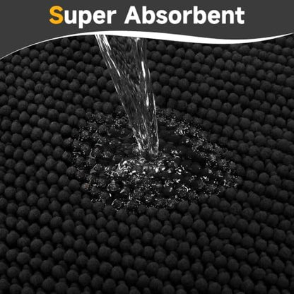 Ophanie Black Door Mat Runner 60x48, Muddy Mats - Image 5