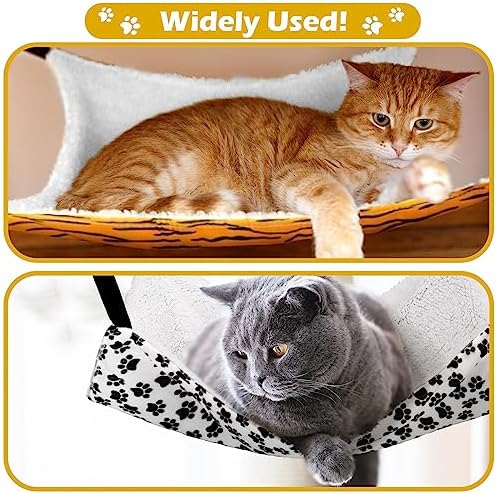 Jetec 2 Pack Cat Hammock for Cage, Zebra and Cat Paw Print - Image 3