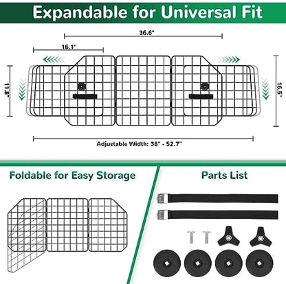 Universal Fit Car Barrier, Adjustable Dog Barrier, Back Seat Separator Gate - Image 2