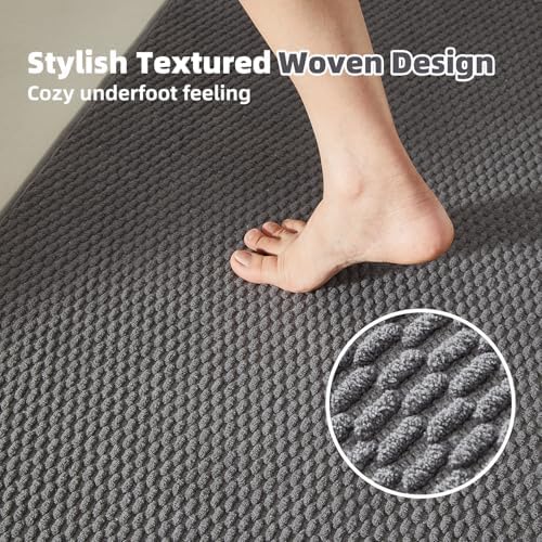 TYUU Bathroom Rugs Non Slip Washable, Super Absorbent Thin Bath Mat Small Quick - Image 3