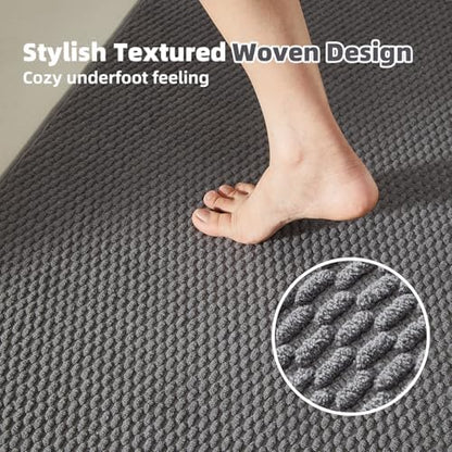 TYUU Bathroom Rugs Non Slip Washable, Super Absorbent Thin Bath Mat Quick Dry - Image 3