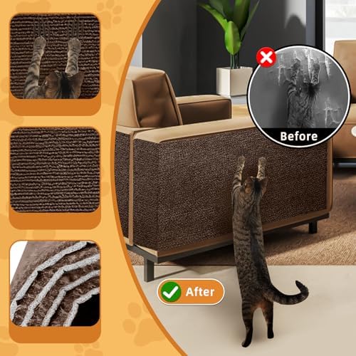 4Pack Cat Scratch Furniture Protector, Self-Adhesive - Image 2