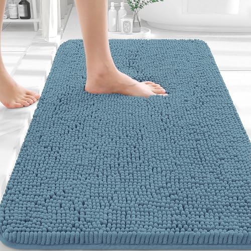 OLANLY Bathroom Rugs 36x24, Extra Soft Absorbent Chenille Bath Rugs by OLANLY
