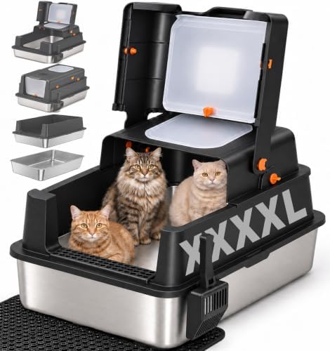 XXXL Stainless Steel Litter Box by Lovebegetslove