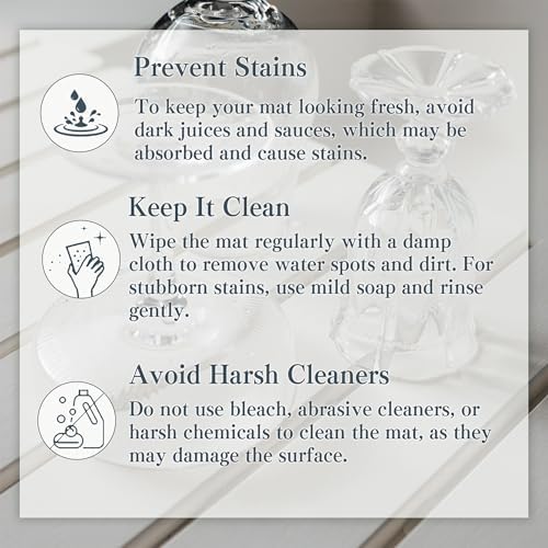 2pcs Stone Dish Drying Mat for Kitchen Counter, Quick-Dry Diatomaceous Earth - Image 5