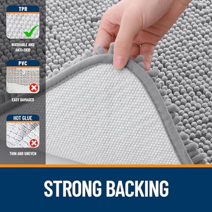 OLANLY Large Bathroom Rugs 40x32, Extra Soft Absorbent Chenille Bath Rugs - Image 6
