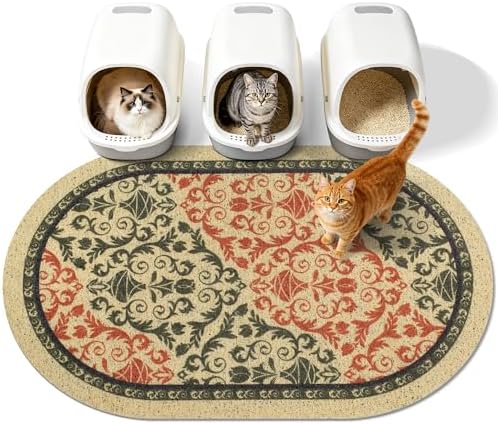 Cat Litter Mat, Waterproof & Urine-Proof Litters Catcher Mats, Keep Floor Clean by Yigerlee