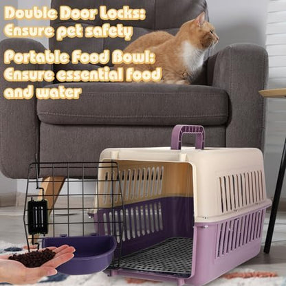 2 Set Hard Plastic Pet Carrier Breathable Dog Cat - Image 5