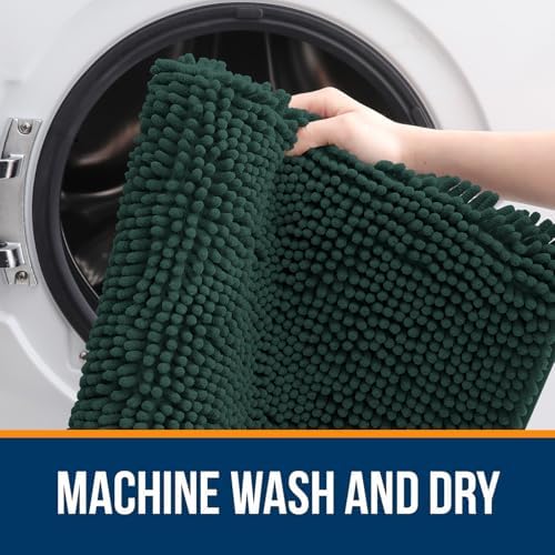 OLANLY Bathroom Runner Rugs 47x20, Extra Soft Absorbent Chenille Bath Rugs - Image 5