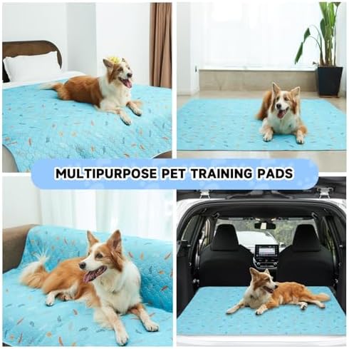 Sunheir Washable Pee Pads for Dogs Extra Large 36" x 48" 2-Pack Reusable Puppy - Image 4