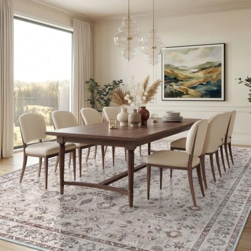 8x8 Area Rug Vintage Washable Large Carpet - Image 5
