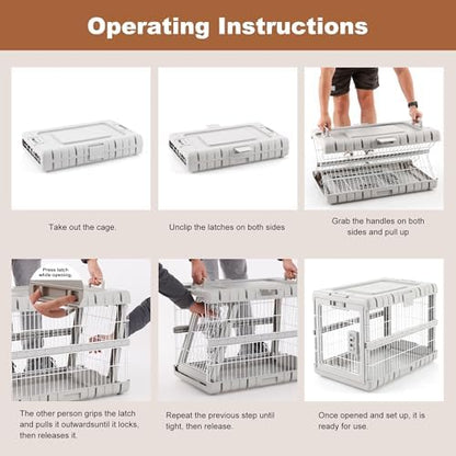 ZOMISIA 36" L Collapsible Dog Crate - Image 4
