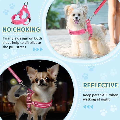 Lukovee Small Dog Harness and Leash Set, No Pull Soft Padded Vest - Image 6