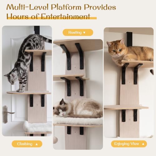 Door Hanging Cat Tree Climber 4-Level Door Mounted Tower - Image 6