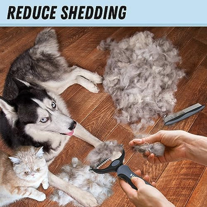 Docrok Pet Grooming Brush and Metal Comb Combo - Image 5