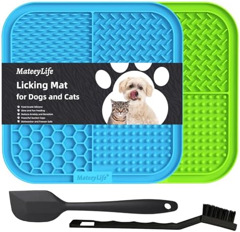 MateeyLife 2PCS Large Lick Mat for Dogs and Cats, Licking Mats for Dog Anxiety by MateeyLife