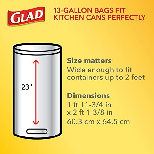 Glad ForceFlex Tall Kitchen Trash Bags, 13 Gallon, Gain Lavender - Image 5